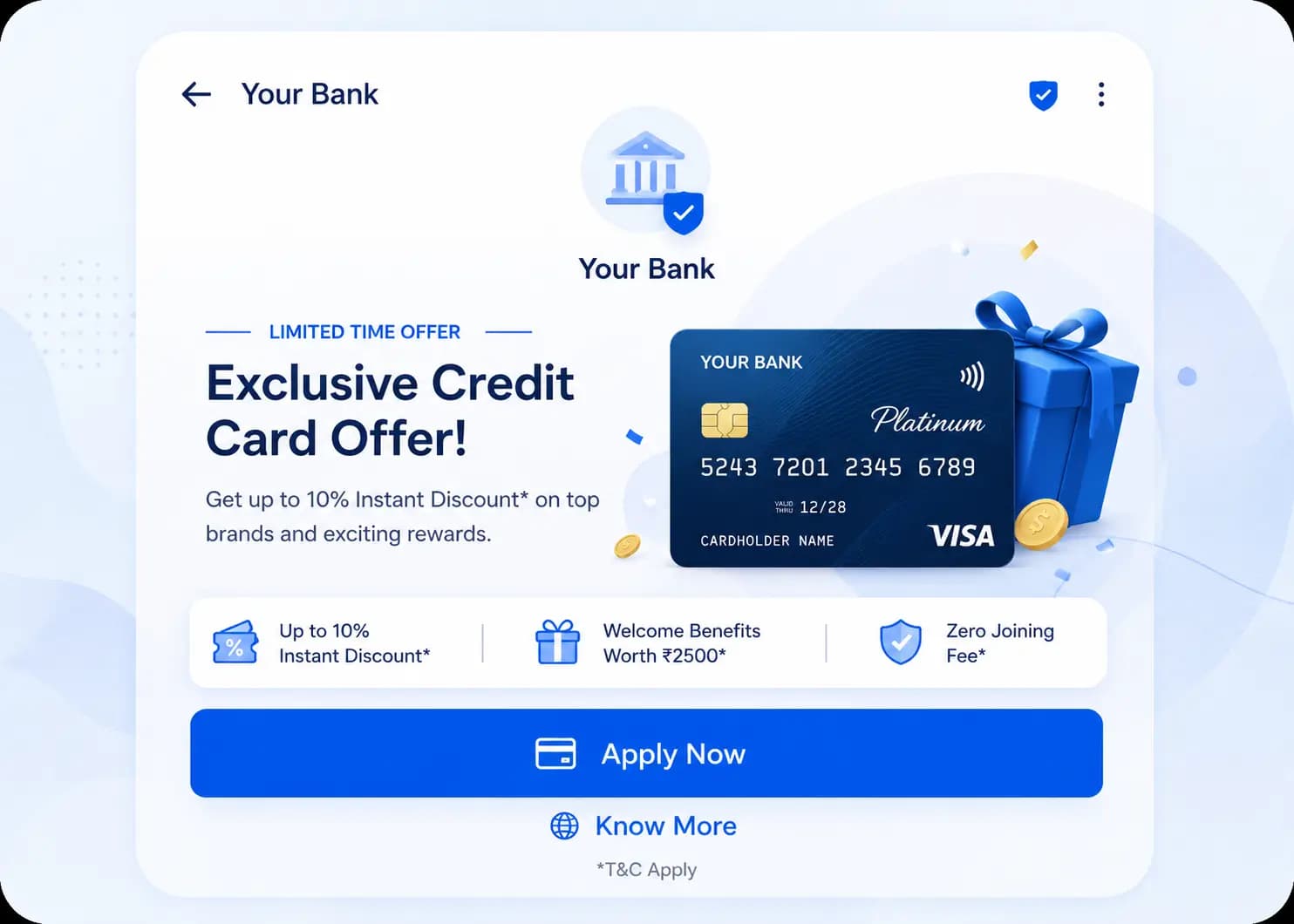 RCS banking use case: Credit Card Offer Campaign