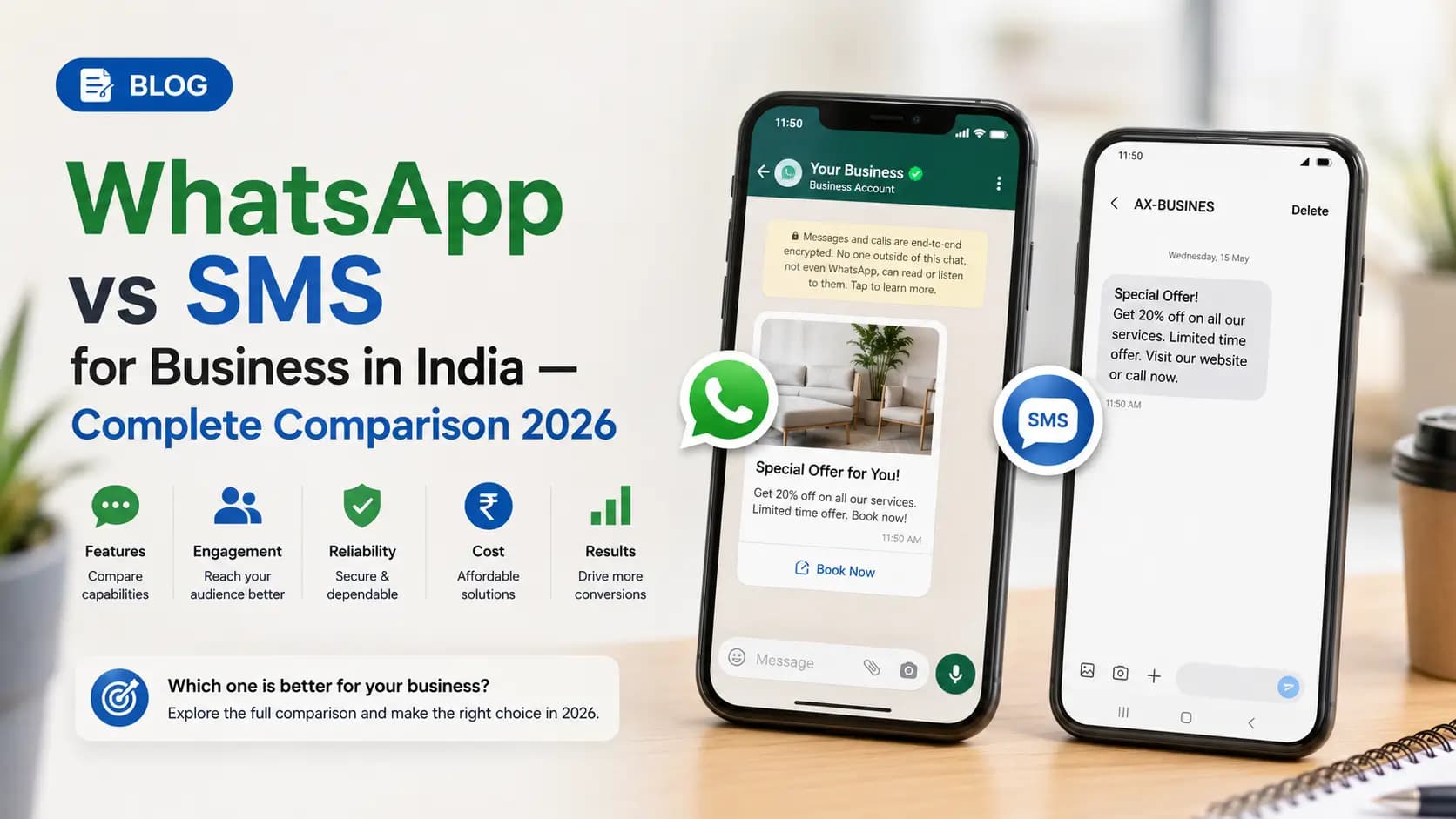 WhatsApp vs SMS for Business in India- Complete Comparison 2026