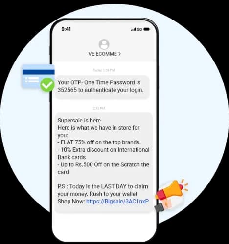 OTP SMS service provider platform showing real-time delivery dashboard for Indian businesses