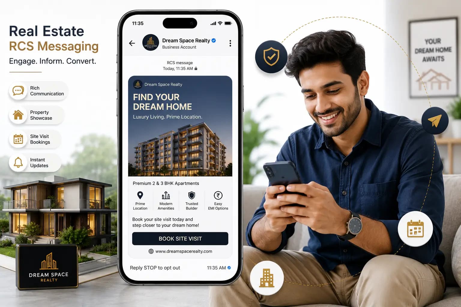 RCS messaging use case for Real Estate