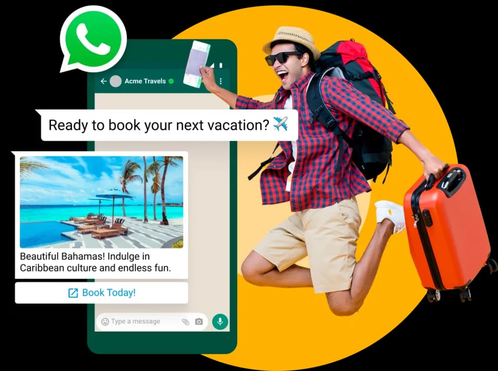 WhatsApp API Travel dashboard- booking confirmations, itinerary delivery, and in-trip support messaging