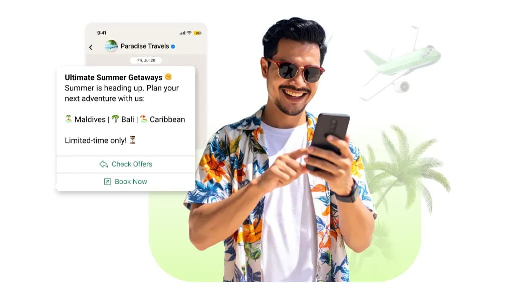 WhatsApp API travel booking system integration- Rezdy, TravelCarma, and custom booking engines