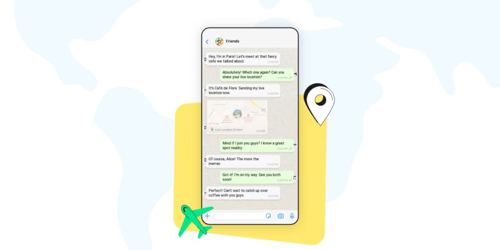 WhatsApp travel itinerary preview- day-by-day schedule, hotel confirmations, and emergency contacts