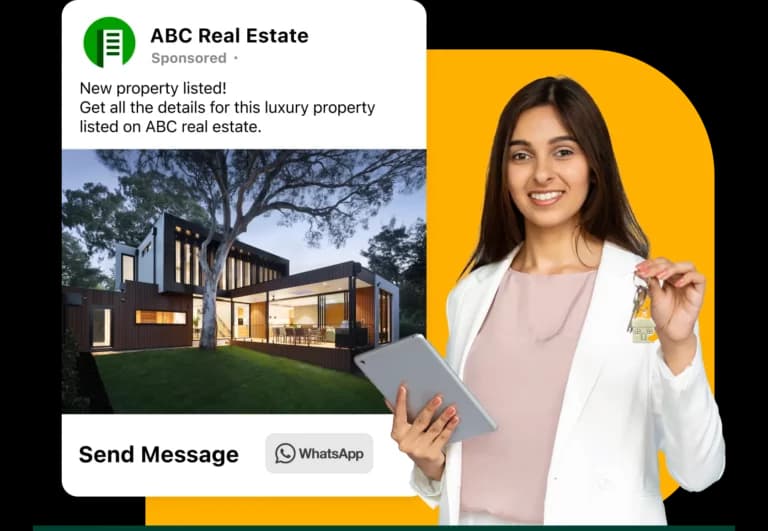 WhatsApp API Real Estate dashboard- lead qualification, site visit booking, brochure delivery, and payment milestone reminders